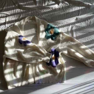 Multicolored Flower Cardigan